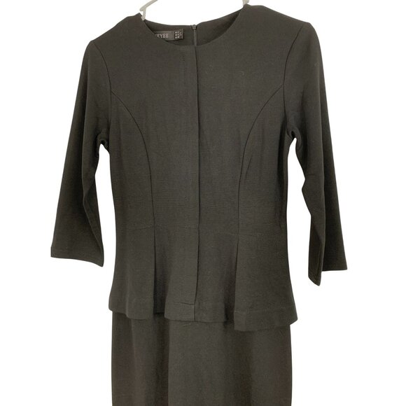 Homeyee Womens Black Peplum Dress Size S US 4 RAA10426 NWOT - Picture 3 of 9